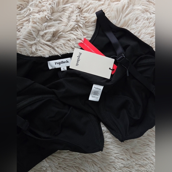 Deep V-Neck Low Back Sculpting Thong Bodysuit #929 - Picture 4 of 11